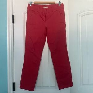 Ann Taylor Loft chinos strawberry 2